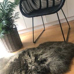 This Brown Genuine Sheepskin Rug Is Gorgeous . Fur Rug, Interior Design , Accessories Chair Cover, Bed Throw, Retro, Hygge - thumbnail 3