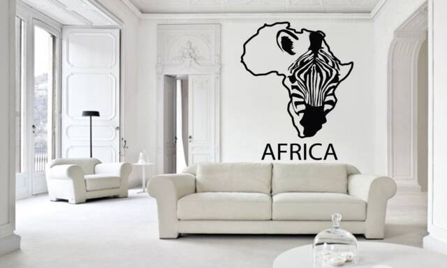 Zebra Wall Decal Removable Animal Decor T1317 - image 1