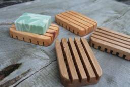 Wooden Soap Dish, Cedar Draining Handmade Zero Waste Dish With Drain