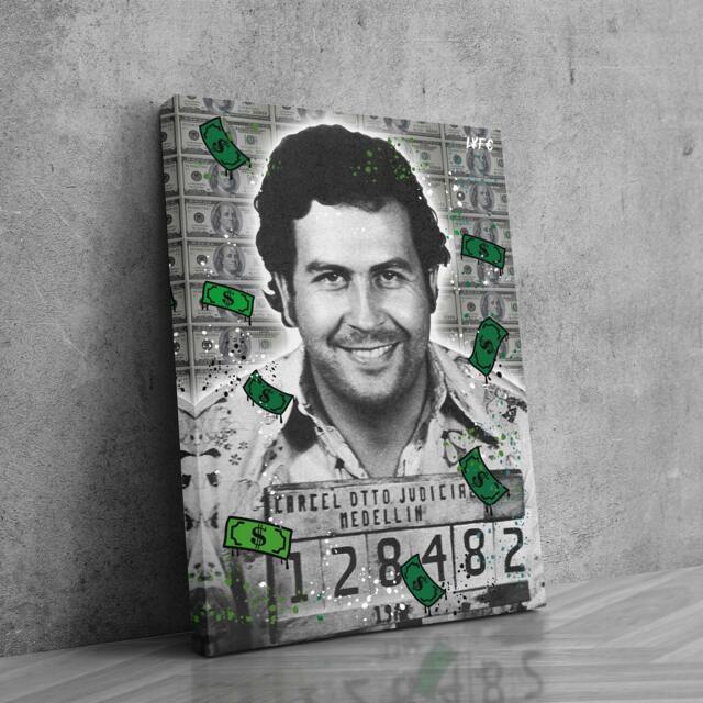 Pablo Escobar - Canvas Scarface - Tony Montana Mug Shot Pop Art Large Wall - image 1