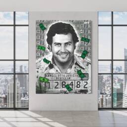 Pablo Escobar - Canvas Scarface - Tony Montana Mug Shot Pop Art Large Wall - thumbnail 2