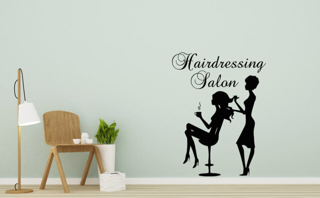 Hairdressing Wall Decals Hair Decal Beauty Salon Vinyl Stickers Haircut Makeup Home Decor Na333 - image 1