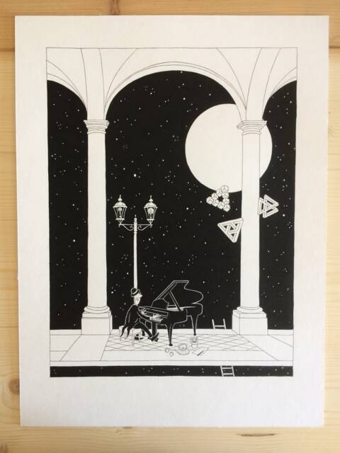 The Sharps - Original Hand Drawing Poster Art Black & White - image 1