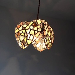 Pendant Light Heart Cherry Color Glass - thumbnail 3