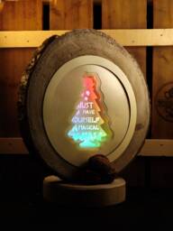 Christmas Unicorn Lamp, Changing Rainbow Colors, Magic Christmas, Atmosphere Wood With Paper Cutting & Led Lighting - thumbnail 1