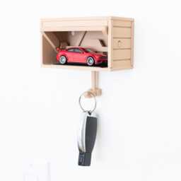 3D Printed Hot Wheels Garage Key Holder Customizable Display - thumbnail 2