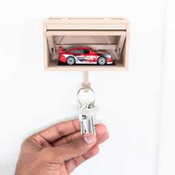 3D Printed Hot Wheels Garage Key Holder Customizable Display - thumbnail 1