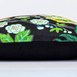 Schumacher Chiang Mai Dragon Linen Pillow Cover, Ebony Chinoiserie Style - thumbnail 3