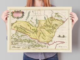 Sutherlands Map - Sovtherlandia Old Antique 1665 Blaeu Vintage Wall Art - Lairg Ardgay Pulrossie Clashmore Rosehall - thumbnail 1