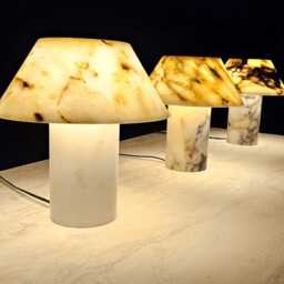 Calacatta Viola Marble Lampshade, Bedroom Lamp, Lamp - thumbnail 2