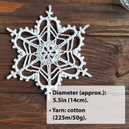Crochet Snowflake Ornament Large Cotton Christmas Decor, Made To Order - thumbnail 2