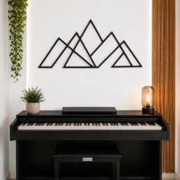 Mountain Metal Wall Art, Fireplace Decoration, Ranges View Decor - thumbnail 2