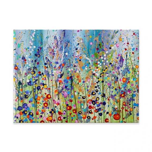 Floral Canvas Print, Paint Splash Artwork, Nature Wall Art - image 1