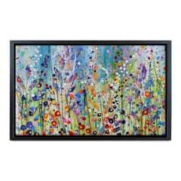 Floral Canvas Print, Paint Splash Artwork, Nature Wall Art - thumbnail 4