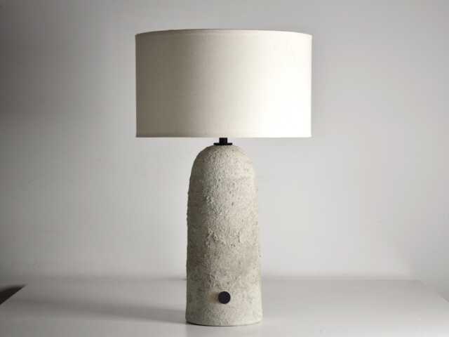 Handmade Dimmable Ceramic Table Lamp With Concrete Texture Debarro De Barro - image 1