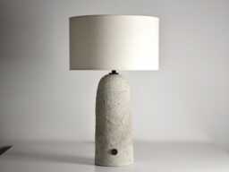 Handmade Dimmable Ceramic Table Lamp With Concrete Texture Debarro De Barro - thumbnail 1