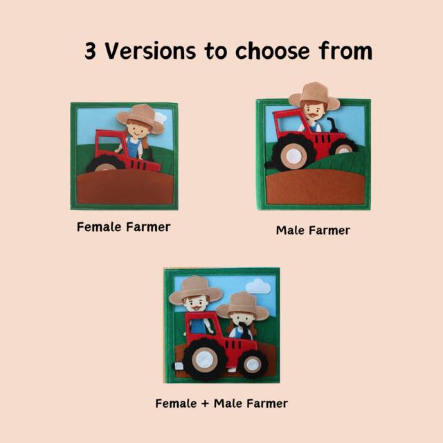 Personalized Quiet Book Farm - Busy As A Gift For Babies & Toddlers - Birthday Kids Montessori Toy - image 1
