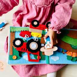 Personalized Quiet Book Farm - Busy As A Gift For Babies & Toddlers - Birthday Kids Montessori Toy - thumbnail 2