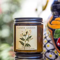 Girlfriend Gift Floral Scented Soy Candle Jasmine, Natural Soy Candles, Mom Gift, Flower Candle, 4 Oz, Unique - thumbnail 2