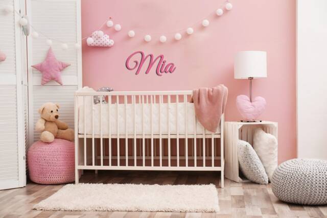 Personalized Custom Name Sign Wooden For Nursery Wall Decor Wood Letters Baby - image 1