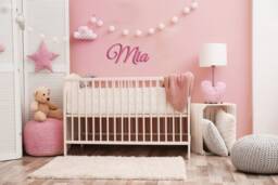 Personalized Custom Name Sign Wooden For Nursery Wall Decor Wood Letters Baby - thumbnail 1