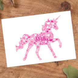 Personalised Unicorn Name Print - Custom Kids Wall Art - thumbnail 3