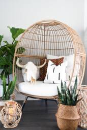 Spil - Spindle White Handmade African Mud Cloth - With Black Lines Mudcloth Cushion Dash Striped