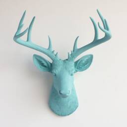 Faux Taxidermy Large Deer Head Wall Mount - Decor Aqua Nd6363 - thumbnail 1