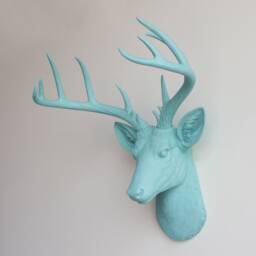 Faux Taxidermy Large Deer Head Wall Mount - Decor Aqua Nd6363 - thumbnail 2
