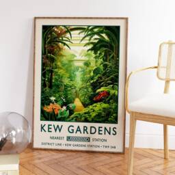 Kew Gardens Print, London Poster, Botanical William Morris Vintage Wall Art, Floral Rousseau A1/A2/A3/A4 - thumbnail 3