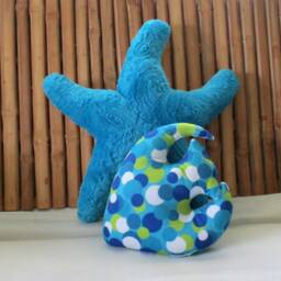 Minky Angel Fish Pillow Colorful Nautical Nursery Decor - thumbnail 3