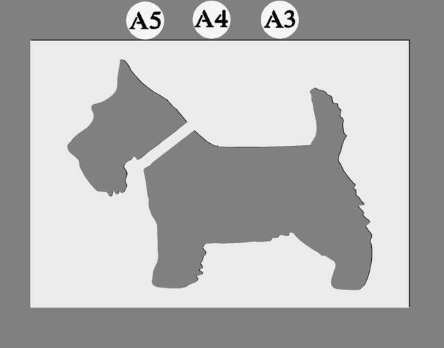 Scottie Dog Mylar Stencil Reusable Painting Template - image 1