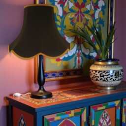 Traditional Black Fabric Lampshade Handmade For Table & Floor Standard Lamp Bases, Wall Light Fixtures, Ceiling Fittings - thumbnail 3