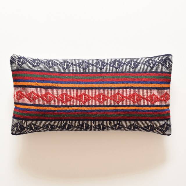 Kilim Pillow Cover 12x24 Moroccan Cushion 30x60 Pillows Kelim Kissen Turkish Morrocan Bohemian - image 1