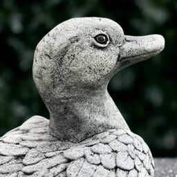 Concrete Goose Sculpture Stone Duck Figurine Outdoor Bird Statue Duck Lover Gift Front Door Decoration Animal Ornament Garden & Home Art - thumbnail 3