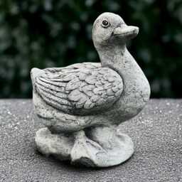Concrete Goose Sculpture Stone Duck Figurine Outdoor Bird Statue Duck Lover Gift Front Door Decoration Animal Ornament Garden & Home Art - thumbnail 4