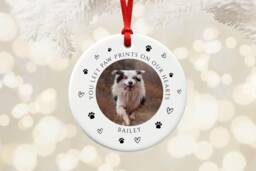 Personalized Pet Photo Memorial Ornament Custom Dog Cat Loss Gift - thumbnail 1