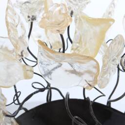 Clear Gold Leaf Flower Wall Sconce Resin Accent Lighting 12-14 Inch - thumbnail 3