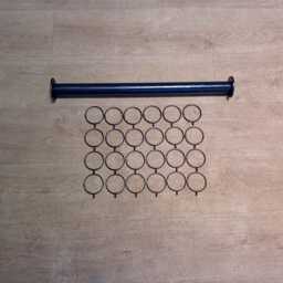 Curtain Rail Set-Uphandmade in UK Wrought Iron - Forge Steel + Free Fitting Kit - thumbnail 3