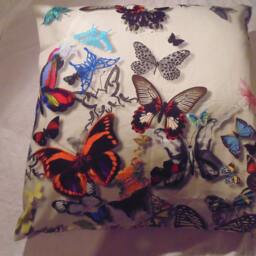 Designers Guild 100% Cotton Fabric Butterfly Parade Opali Cushion Cover/Pillow Cover - thumbnail 2