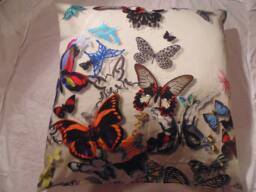 Designers Guild 100% Cotton Fabric Butterfly Parade Opali Cushion Cover/Pillow Cover - thumbnail 1