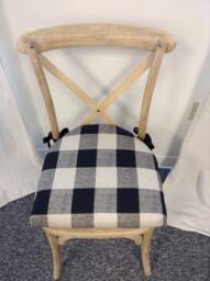 Buffalo Check Chair Cushion Farmhouse Kitchen Pad With Ties 2 - thumbnail 1