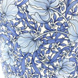 Morris Style Floral Lampshade Blue Art Nouveau Lamp Shade - thumbnail 4