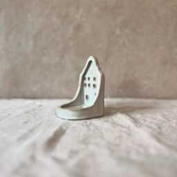 Natural Ceramic House Tea Light Holder - thumbnail 2