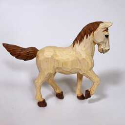 Whimsical Hand Carved Wooden Horse Figurine Rustic Pony Sculpture Farmhouse Shelf Decor Artisan Animal Art Unique Equestrian Gift - thumbnail 3