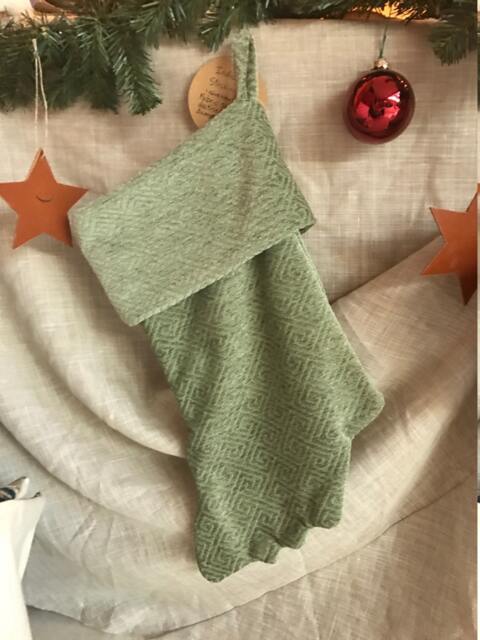 Indiana Christmas Stocking Reclaimed Fabric, Hoosier State Gift - image 1