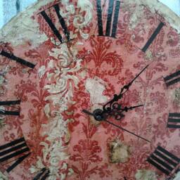 Wood Wall Clock, Unique Retro Hand Decorated Clock, Mantel Clock, Beach Decor Clock, Claret Rustic Clock, Wooden Clock, 12 - thumbnail 4