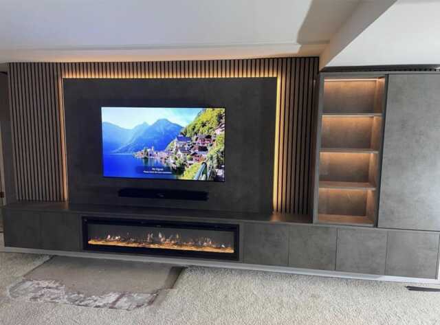 Media Wall Package - Acoustic Panels Tv Panel 4M Floating Unit 60 - image 1