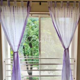 Clearance - Purple Tie Dyed Curtains, Beach Minimal Decor, White Curtain Panels, Shibori, Minimal Coastal Yoga Room - thumbnail 4