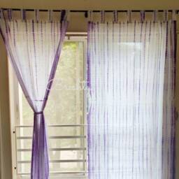 Clearance - Purple Tie Dyed Curtains, Beach Minimal Decor, White Curtain Panels, Shibori, Minimal Coastal Yoga Room - thumbnail 2
